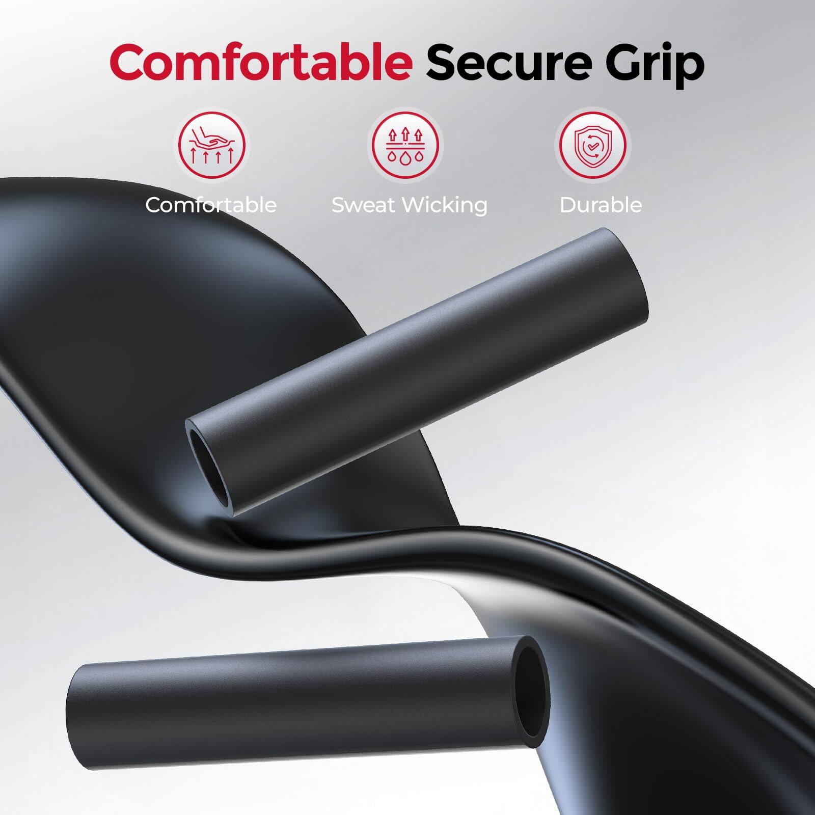 Comfortable Secure Grip

- Comfortable
- Sweat Wicking
- Durable
