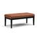 Angle. Simpli Home - Lacey 43 inch Wide Contemporary Rectangle Tufted Ottoman Bench - Distressed Saddle Brown.