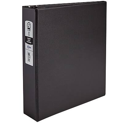 Front. Avery - 2" 3-Ring Non-View Binders - Black.