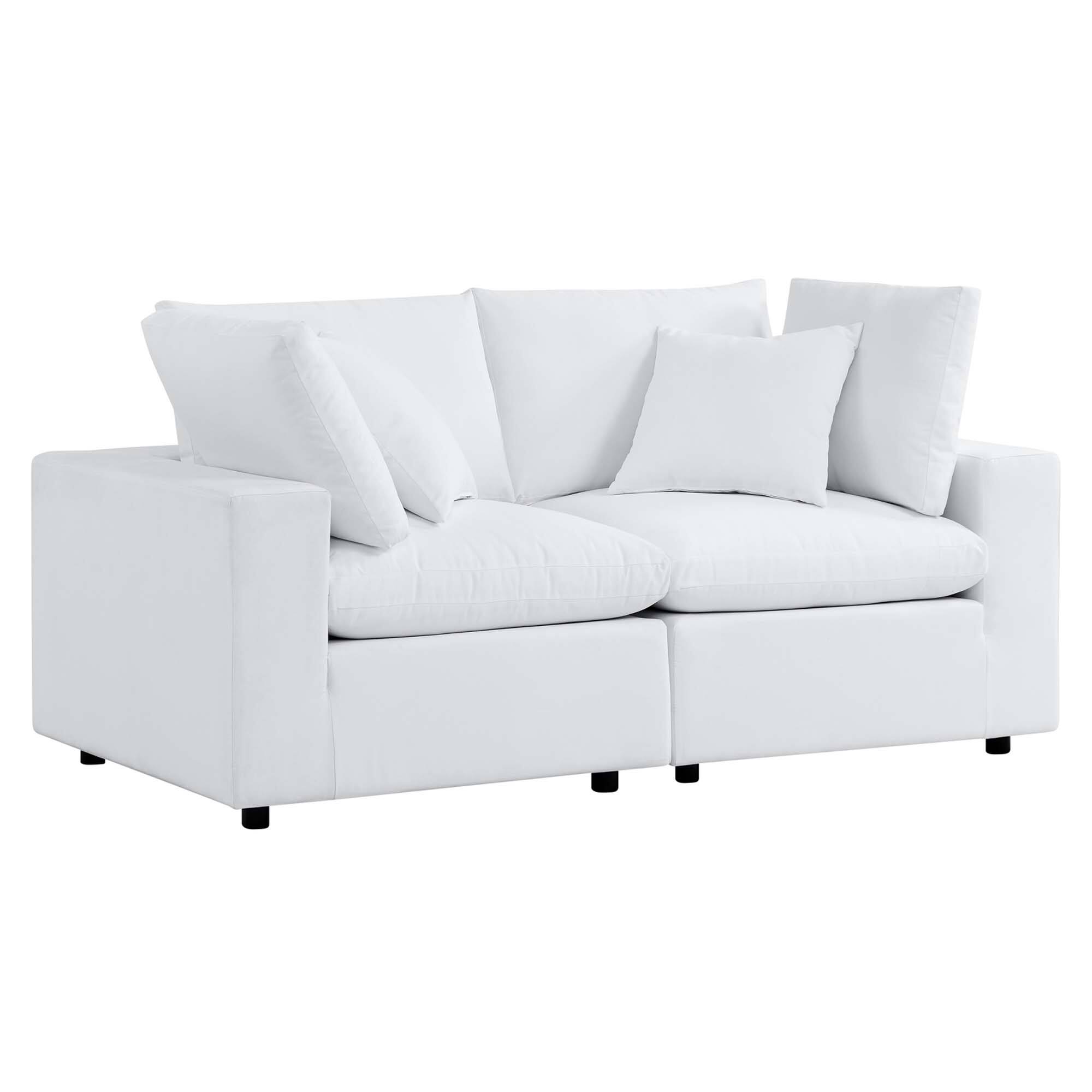 Angle. Modway - Commix Sunbrella® Outdoor Patio Loveseat by Modway - White.