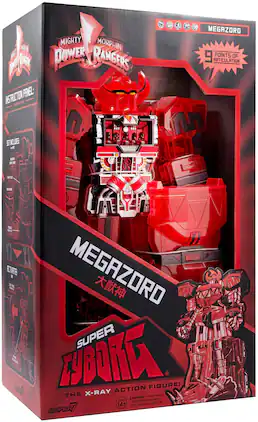 Super7 - Mighty Morphin Power Rangers - Super Cyborg - Megazord (Red Clear) - COLLECTIBLES - Multicolor