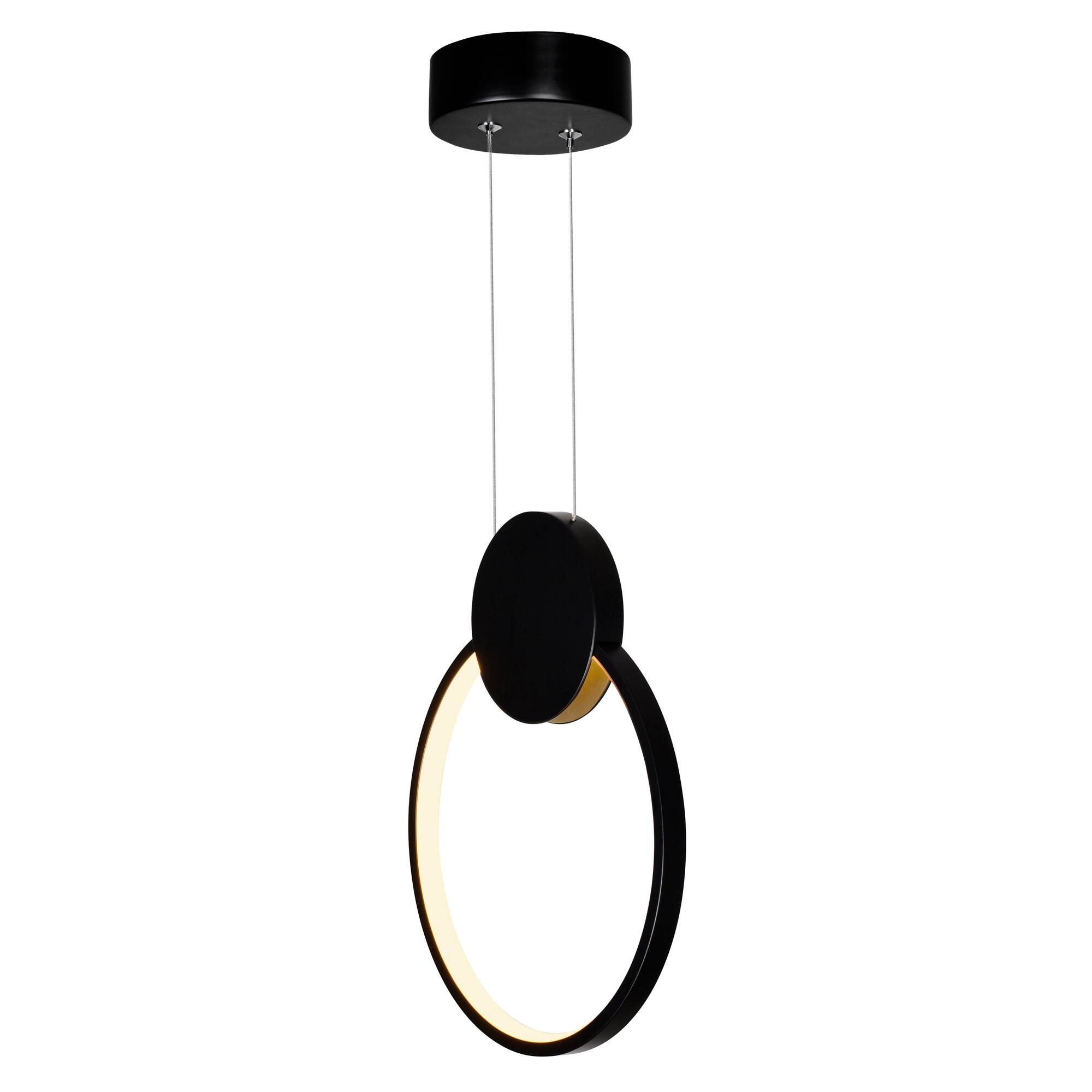 Angle. CWI Lighting - Pulley 8 in LED Black Mini Pendant - Black.