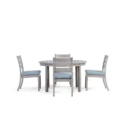 Front. Yardbird® - Eden 5 Piece Round Dining Set - Mist.