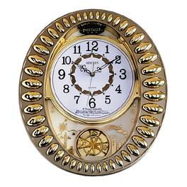 FC Design - 19"H Golden Color Elegant Decorative Wall Clock - Timeless Charm - Multicolor
