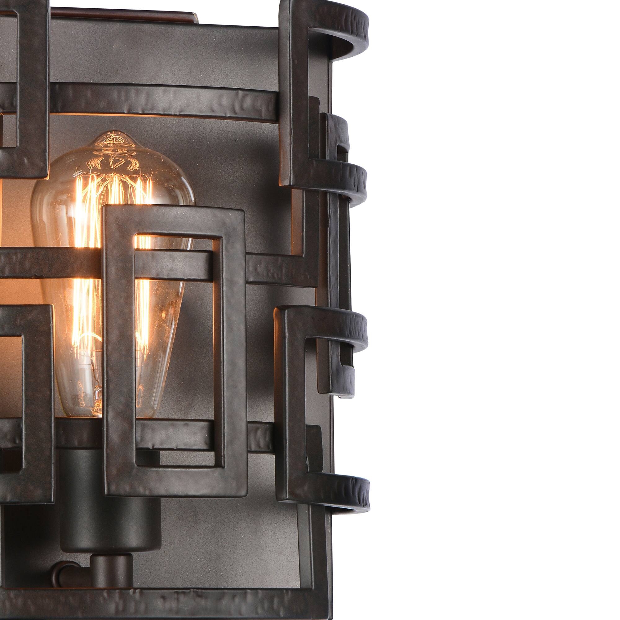 Left. CWI Lighting - Litani 1 Light Wall Sconce With Brown Finish - Brown.