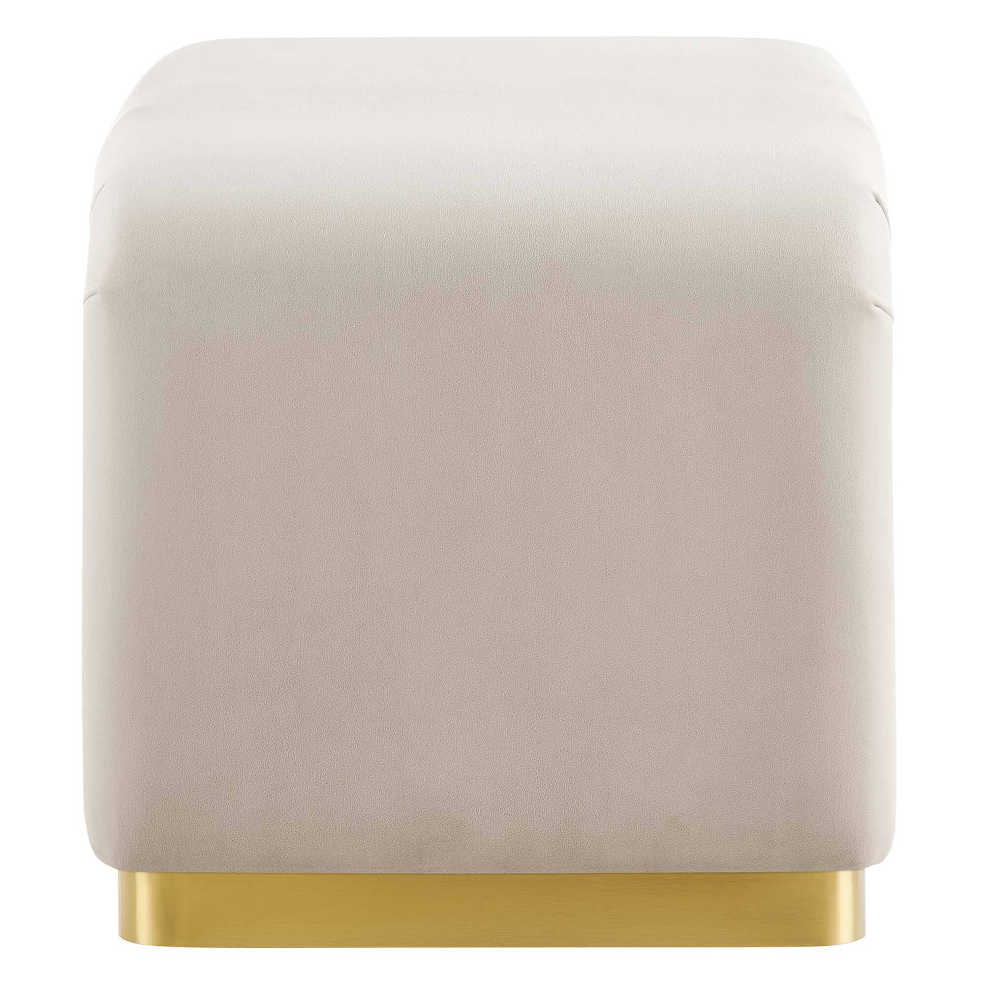 Alt View 3. Modway - Koda Performance Velvet Waterfall Stool by Modway - Brass Almond.