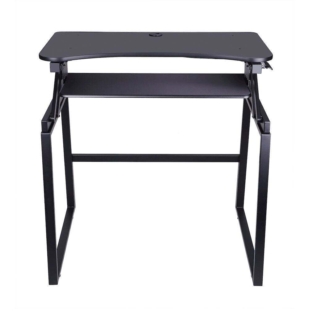 Alt View 4. Rocelco - 37.5" Height Adjustable Standing Desk Converter with Floor Stand BUNDLE - Black.