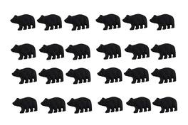 De Leon Collections - Matte Cast Iron Forest Bear Drawer Pull Cabinet Knob Set of 24 - Black