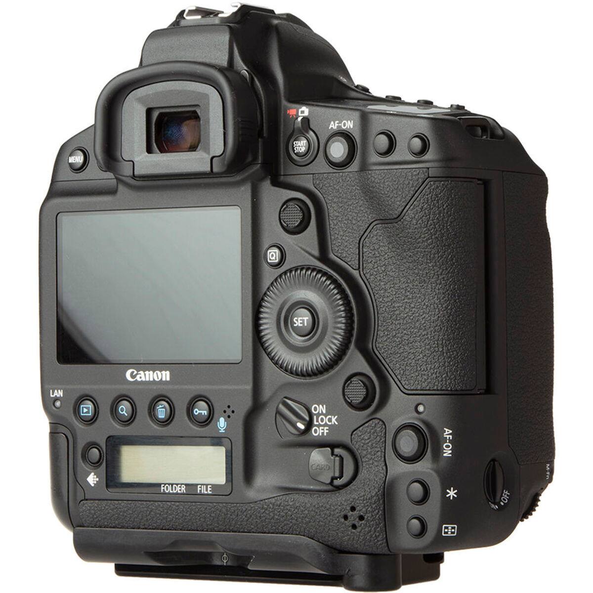 AF-ON  
MENU  
START STOP  
SET  
LAN  
Canon  
FOLDER FILE  
ON LOCK OFF CARD  
AF-ON  
"OFF