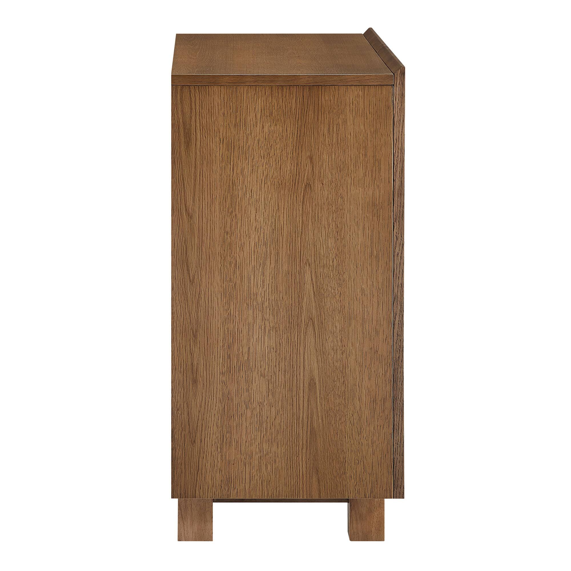 Alt View 1. Modway - Kline 2-Door Striped Accent Cabinet by Modway - Oak Walnut Stripe.