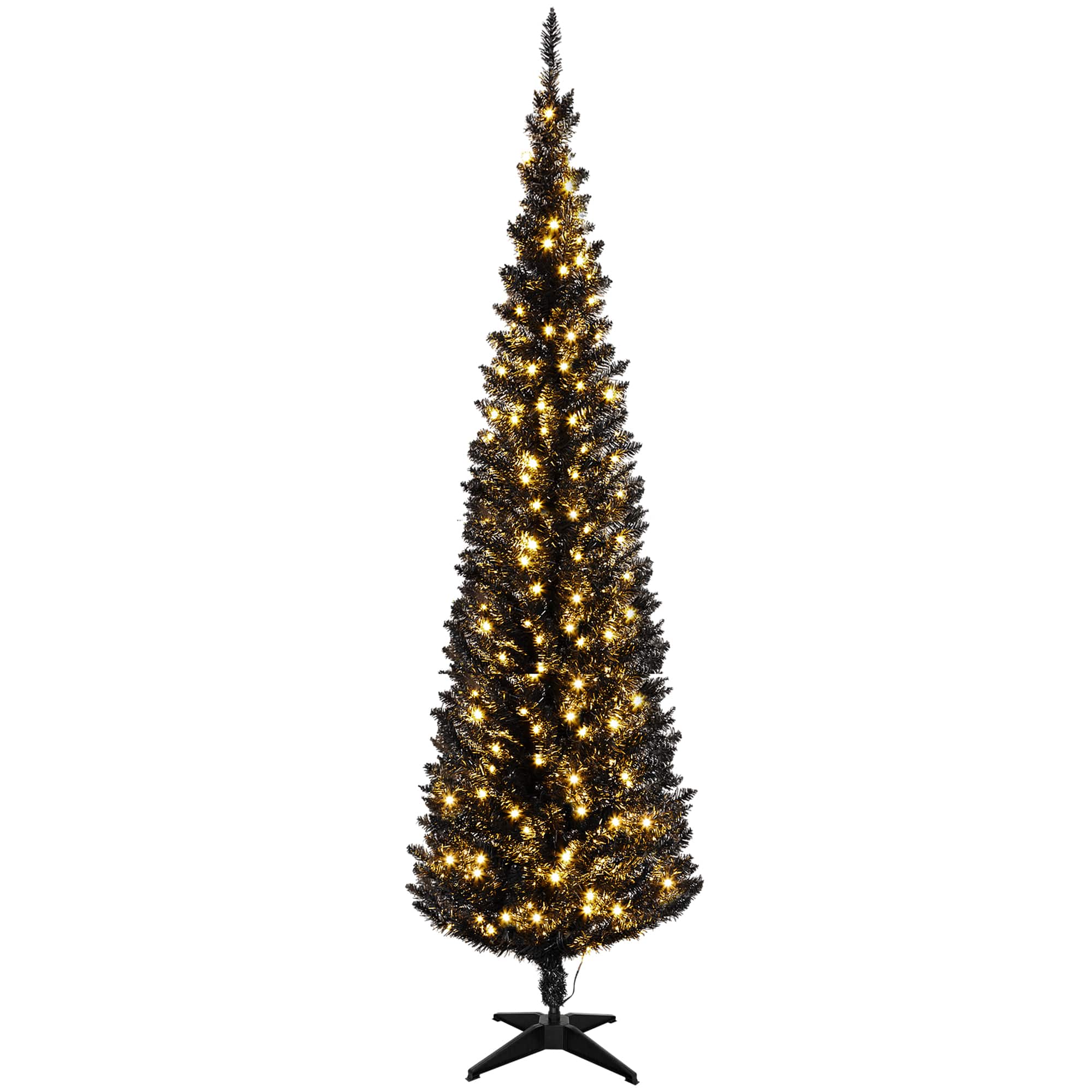Homcom - Pencil Christmas Tree - Black