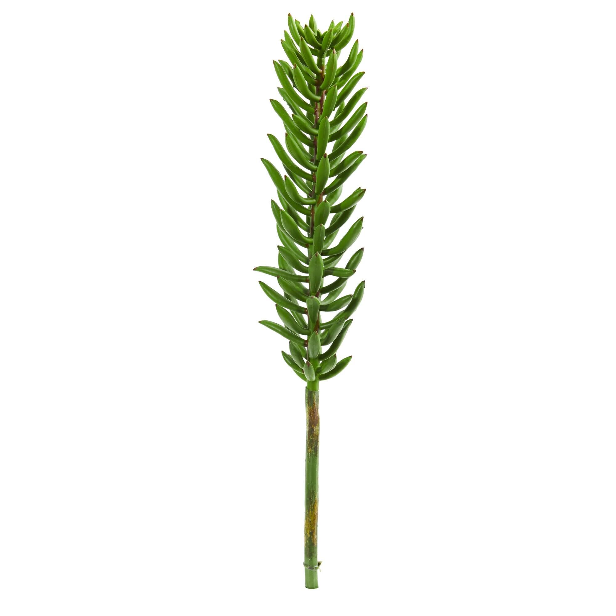 Front. BreeBe - 20" Succulent Spray Artificial Plant (Set of 6) - Green.
