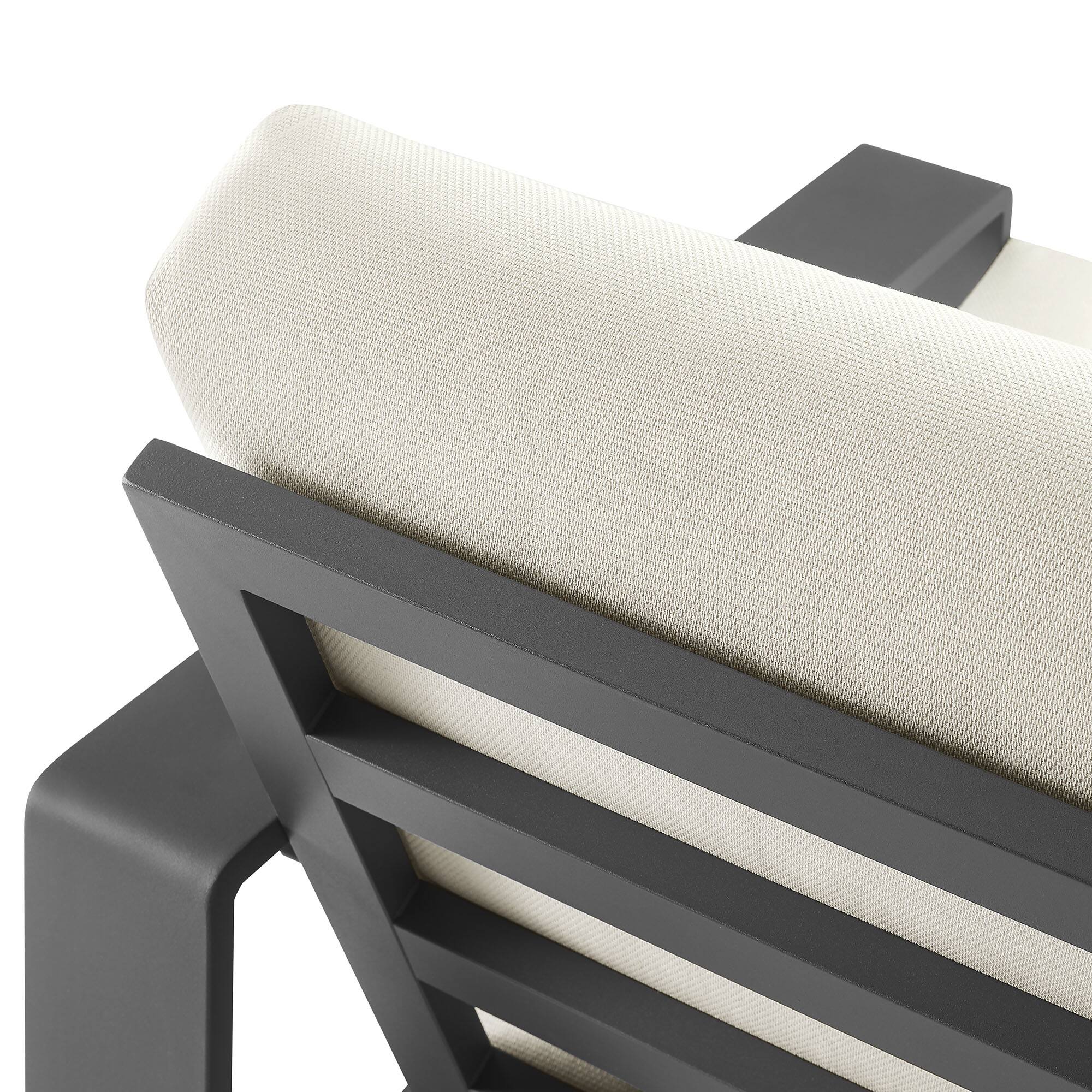 Alt View 6. Modway - Lirienne Outdoor Patio Aluminum Armchair by Modway - Cream Gray.