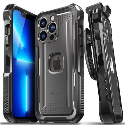 Heavy Duty Shockproof Case + Belt Clip Holster For IPhone 13/12 Series – Rugged Hybrid Cover