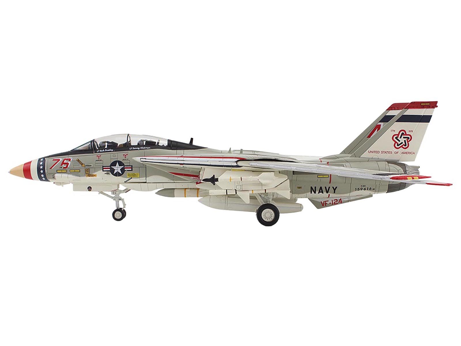 IN - 75  
UNITED STATES OF AMERICA  
NAVY  
159610  
VF-124  

75  
NAVY  
159610  
VF-124  

UNITED STATES OF AMERICA
