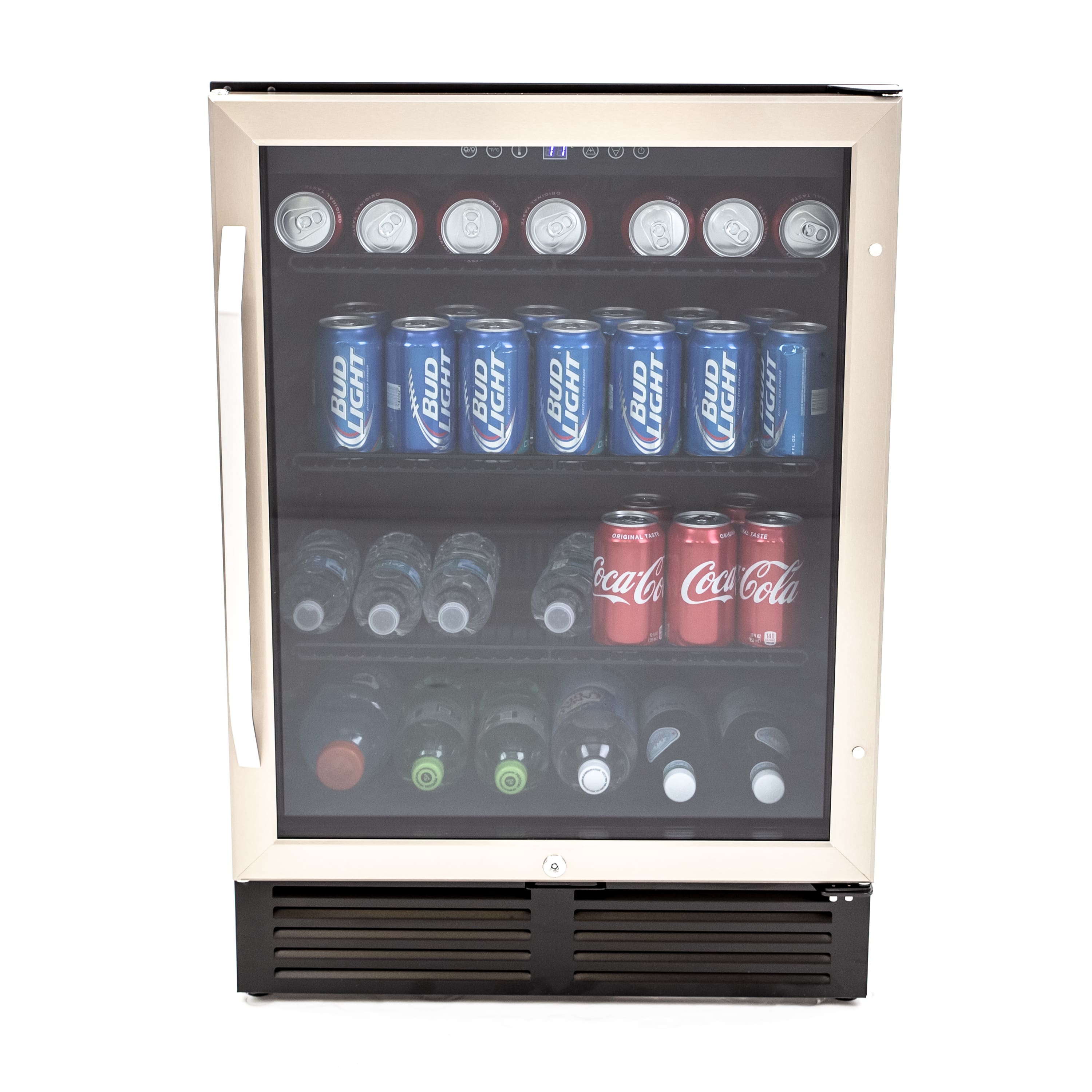Avanti - Beverage Center - 130 Can Capacity - Stainless Steel/Black Cabinet - Front_Zoom