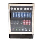 Avanti - Beverage Center - 130 Can Capacity - Stainless Steel/Black Cabinet