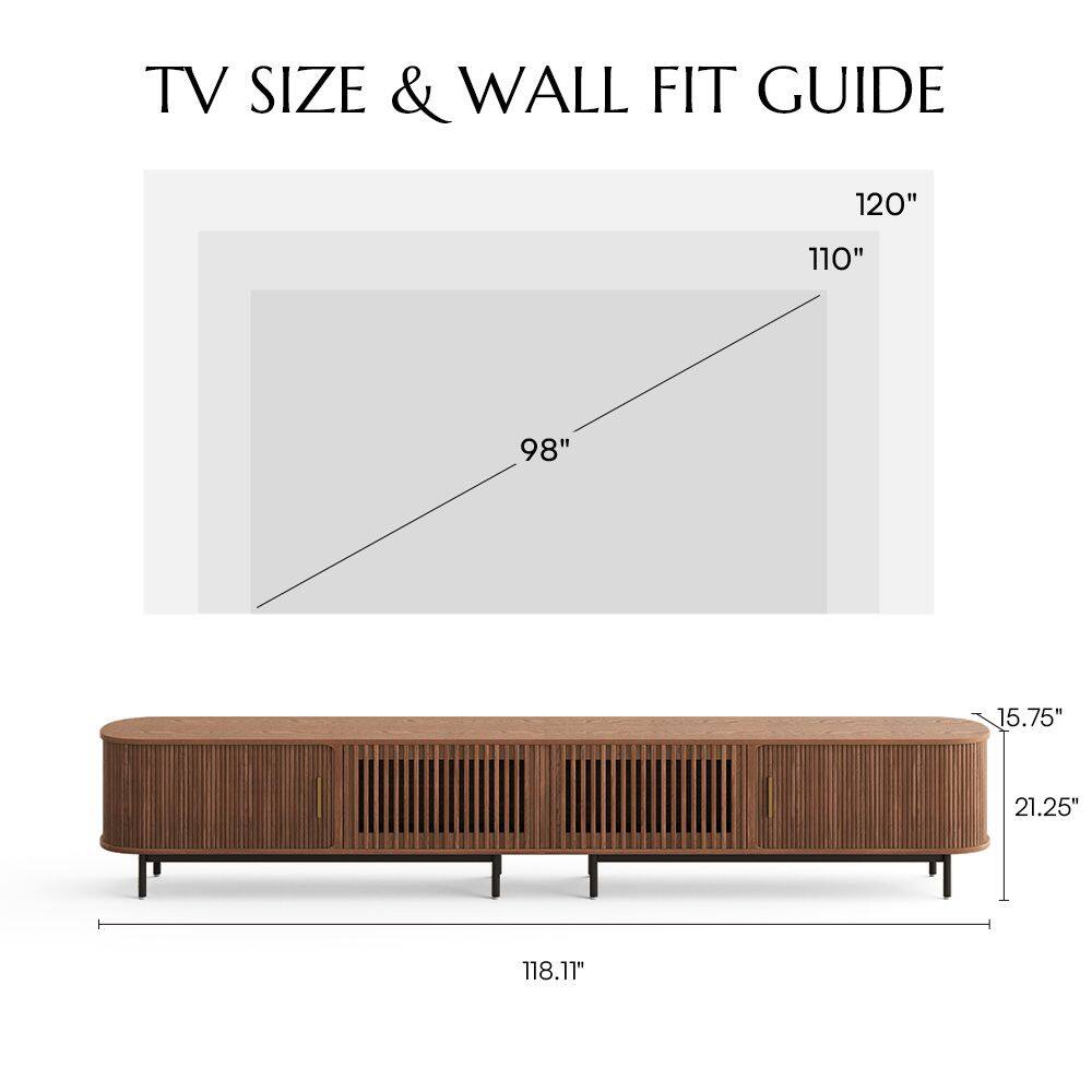 TV SIZE & WALL FIT GUIDE

120"  
110"  
98"  

118.11"  
15.75"  
21.25"