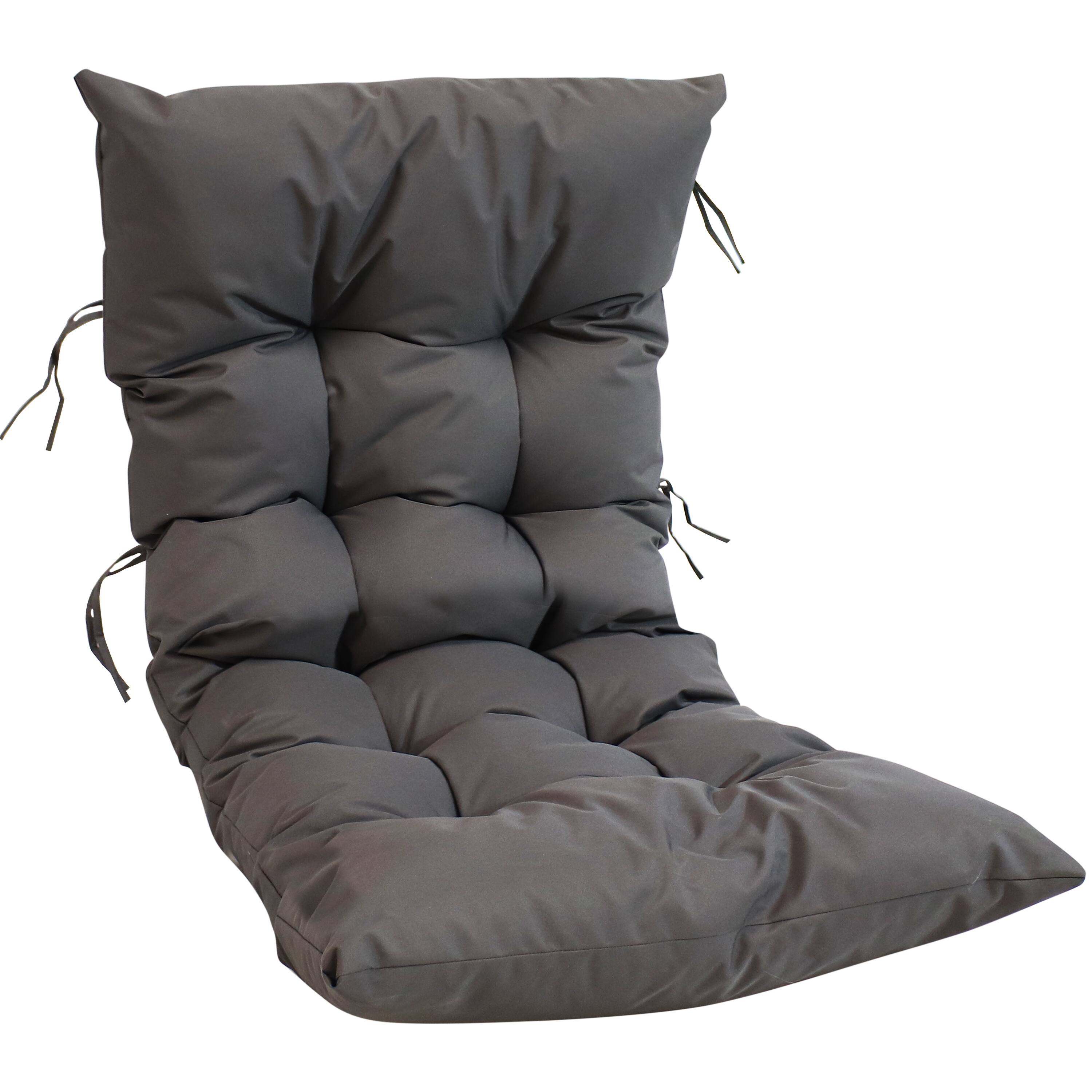 Sunnydaze - Basket Chair Replacement Cushion - Gray