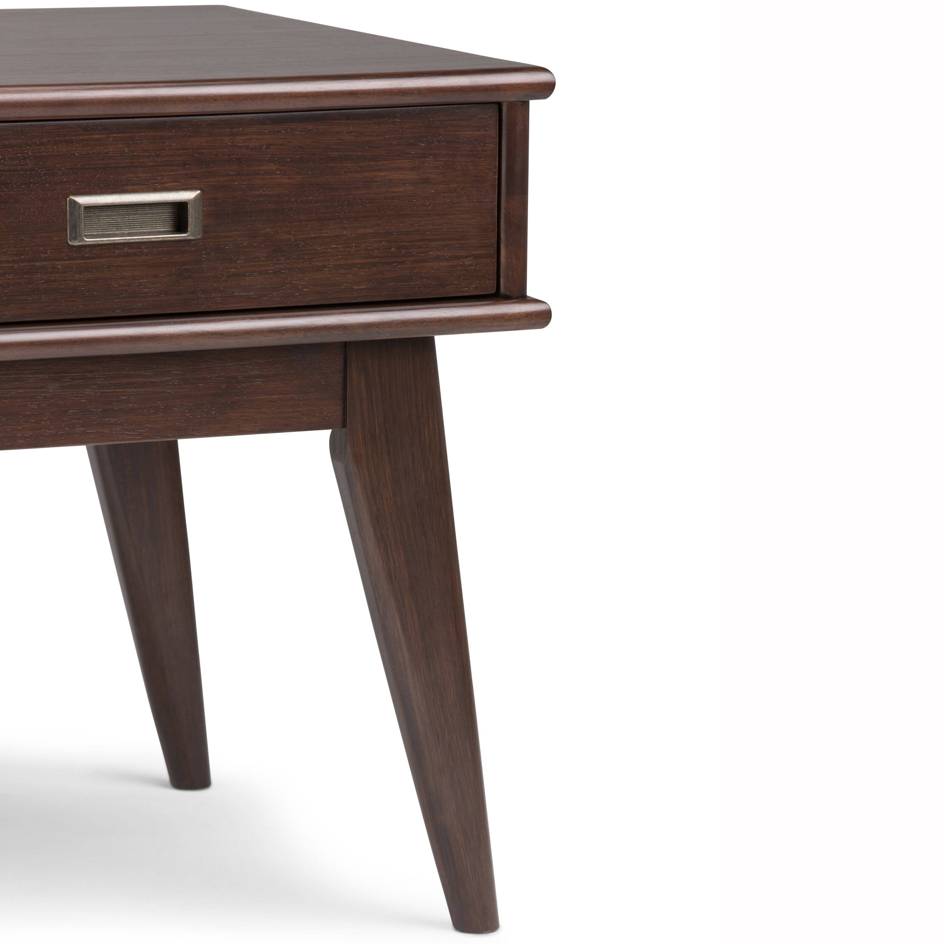 Alt View 15. Simpli Home - Draper Mid Century End Table - Medium Auburn Brown.