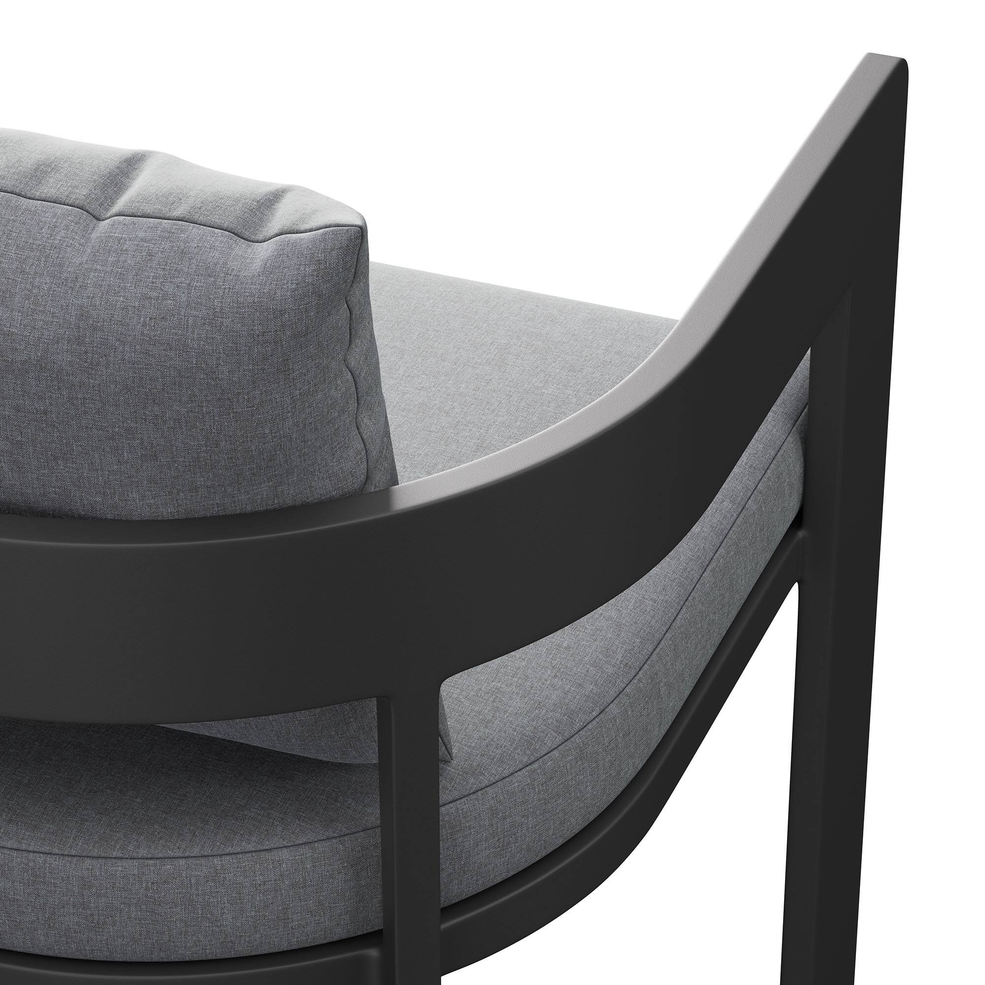 Alt View 5. Modway - Tahoe Outdoor Patio Aluminum Bar Chair by Modway - Gray.