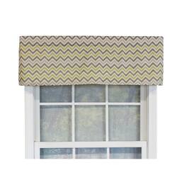 RLF Home - See Saw Tailored 100% Cotton with Fully Lined 3" Rod Pocket Valnance for Windows 50" x 14" - Fern Green