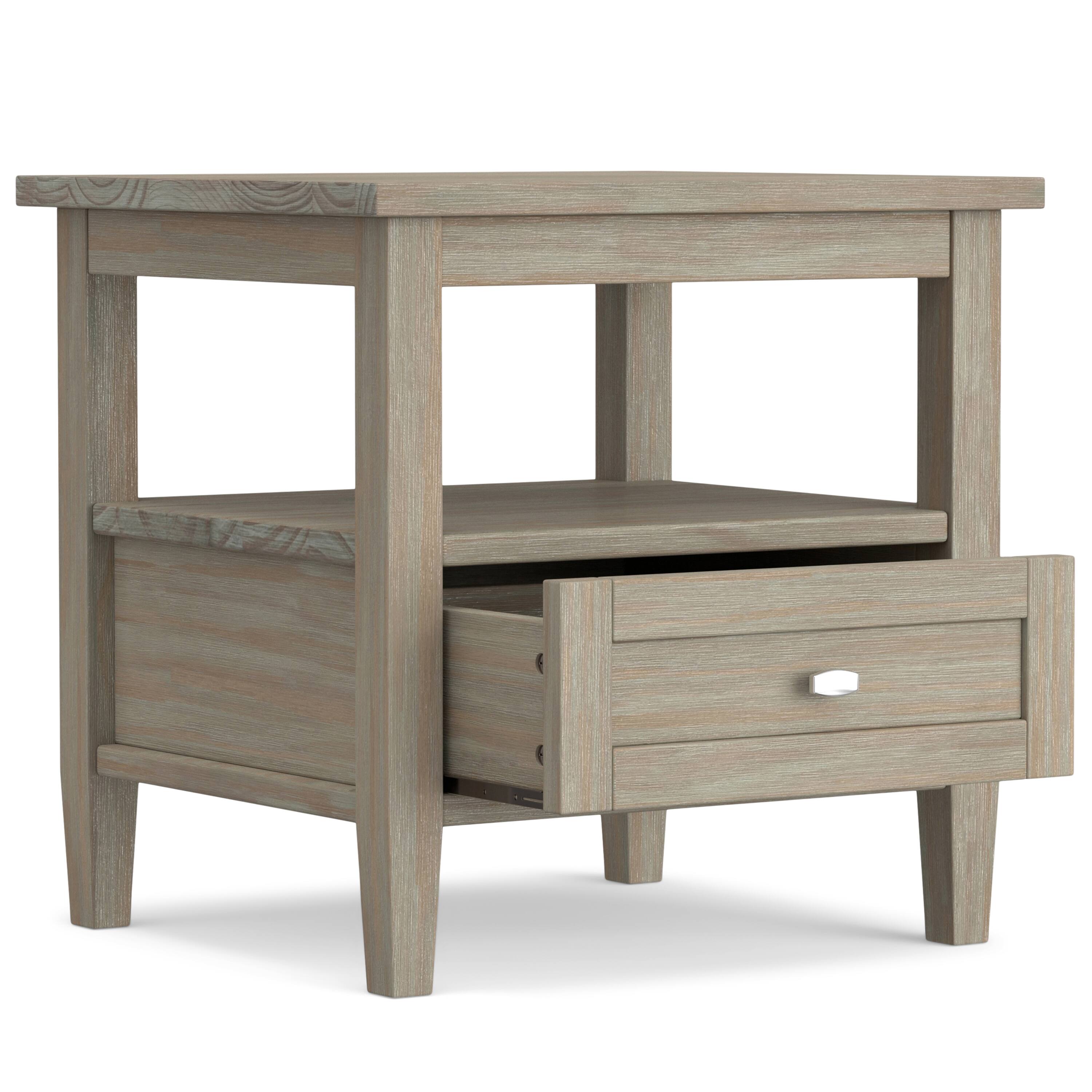 Alt View 3. Simpli Home - Warm Shaker 36 inch Coffee Table with 20 inch End Tables (Set of 3) - Distressed Grey.