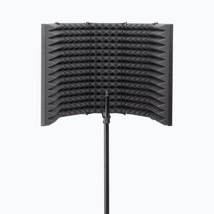 Front. On Stage Stands - On-Stage ASMS3000 Isolation Shield - Black.