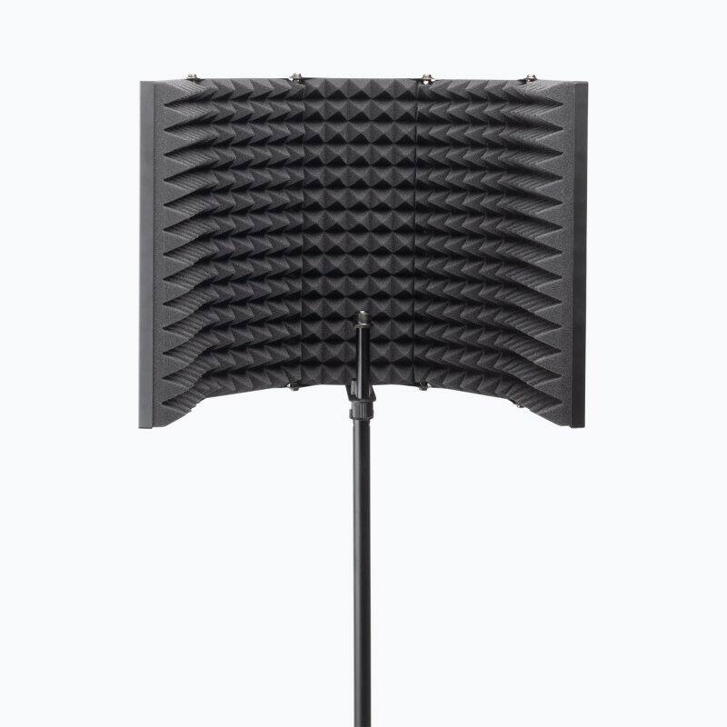 Front. On Stage Stands - On-Stage ASMS3000 Isolation Shield - Black.