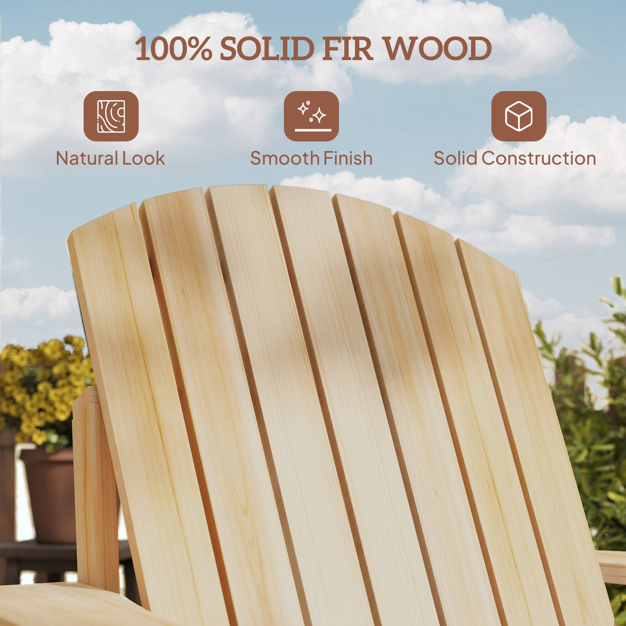 100% SOLID FIR WOOD

- Natural Look
- Smooth Finish
- Solid Construction