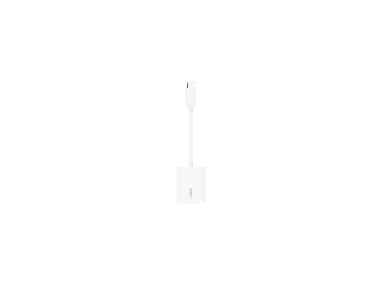 Alt View 1. Belkin - Belkin RockStar USB-C to USB-C Audio Adapter White (F7U081btWH).