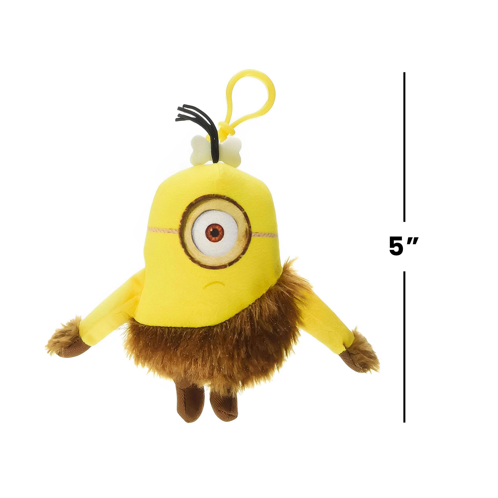 Alt View 3. Commonwealth Toys - Minion Movie Jungle Minion (1 Eye) Clip-On 5" Plush - Yellow.