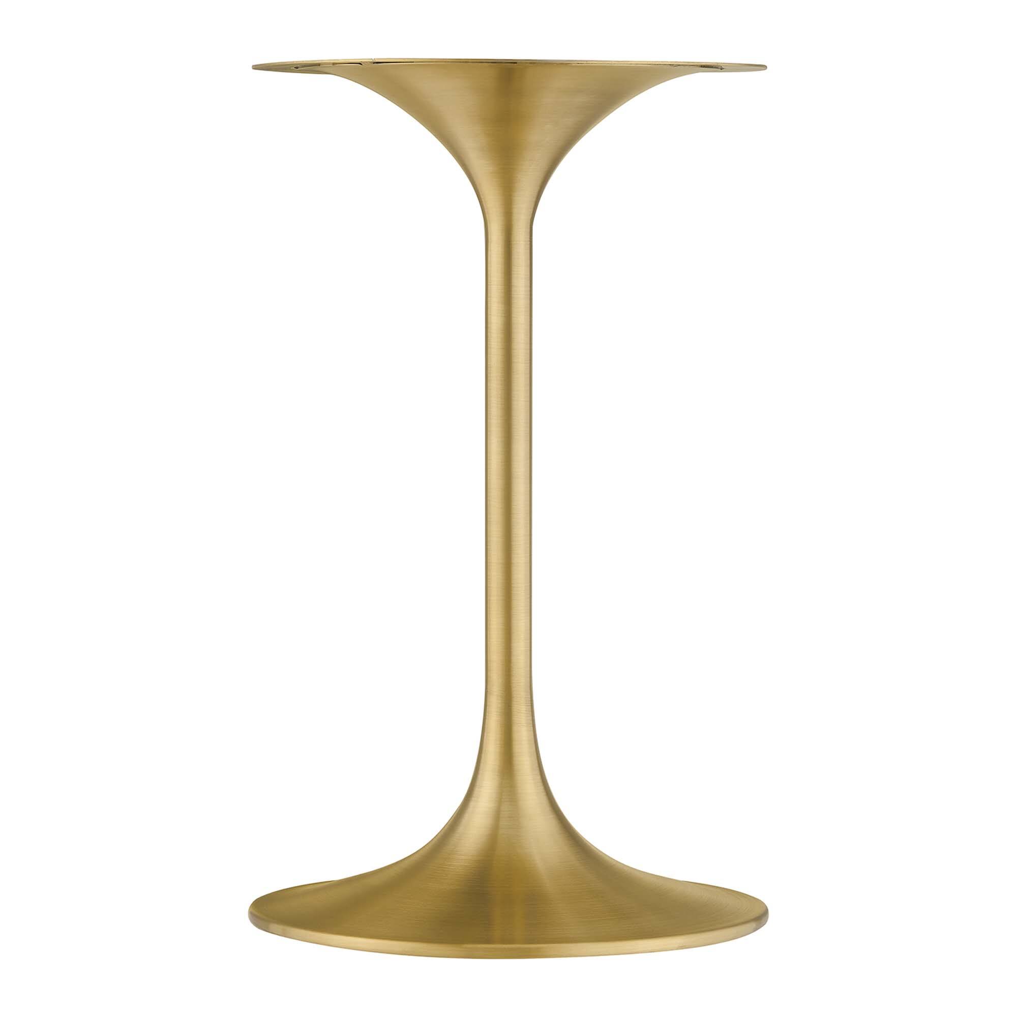 Alt View 3. Modway - Lippa Round Artificial Marble Side Table - Gold White.