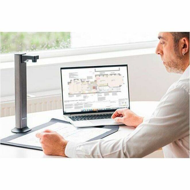 Alt View 5. IRIS - I.R.I.S. IRIScan Desk 7 Pro Overhead Scanner - 4912 x 3680 dpi Optical - 24-bit Color - Color, Grayscale Scan - Book - Unknown.