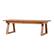 Angle. Walker Edison - Modern Solid Acacia Wood Slatted Outdoor Coffee Table - Brown.