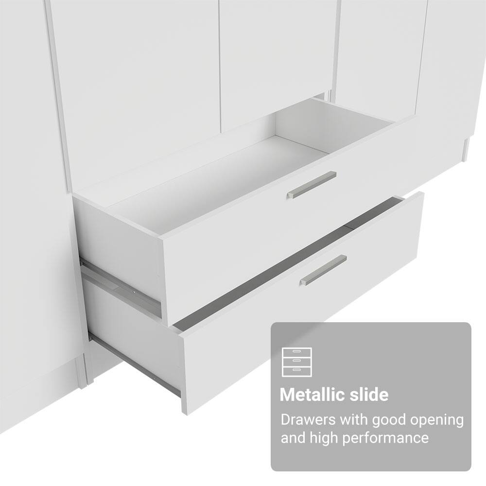 Metallic slide  
Drawers with good opening and high performance