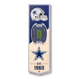 YouTheFan - Dallas Cowboys 6'' x 19'' 3D StadiumView Banner - Multicolor