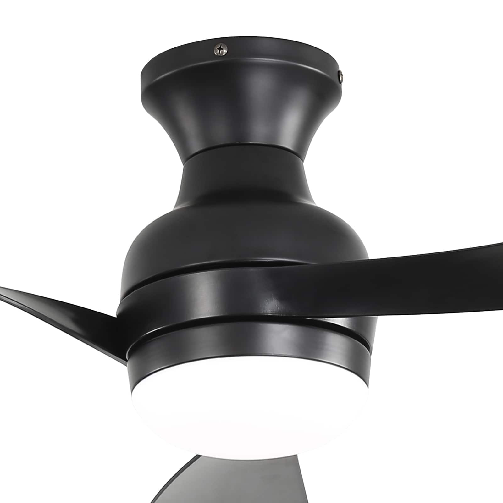 Sofucor - 52 Inch Ceiling Fans with Lights and Remote Control 6 Speeds Wind Energy Saving DC Motor for Living Room Bedroom Patio - Black