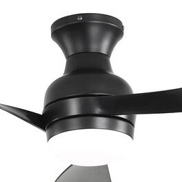 Sofucor - 52 Inch Ceiling Fans with Lights and Remote Control 6 Speeds Wind Energy Saving DC Motor for Living Room Bedroom Patio - Black