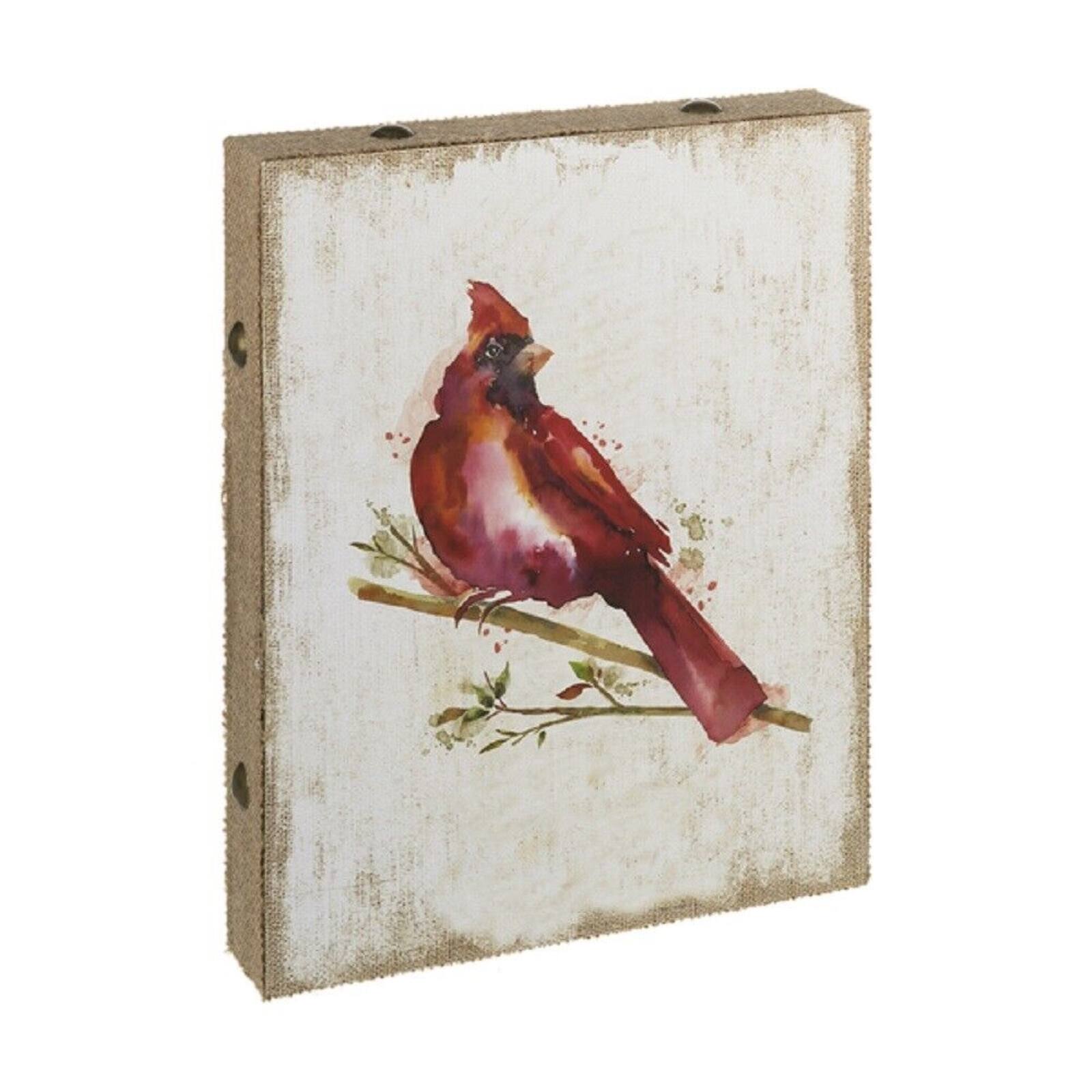 Front. Ganz - Ganz Canvas Cardinal Wood Wall Plaque Artwork 10.5 x 13 inch - White.