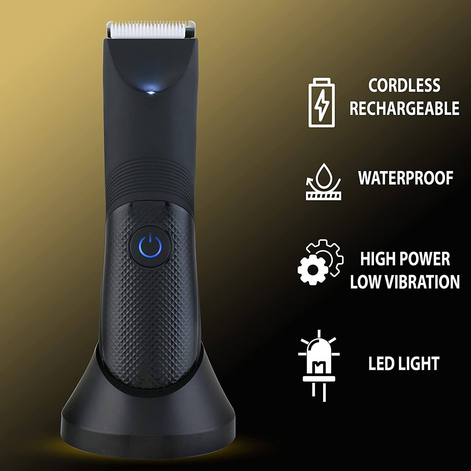 CORDLESS RECHARGEABLE  
WATERPROOF  
HIGH POWER LOW VIBRATION  
LED LIGHT