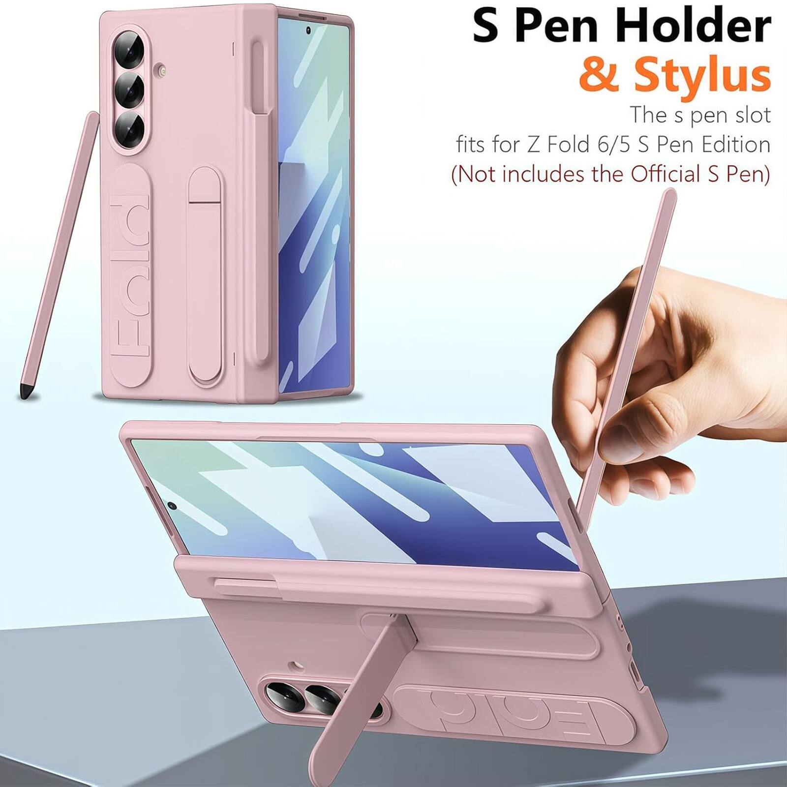 Fold S Pen Holder & Stylus  
The S pen slot fits for Z Fold 6/5 S Pen Edition (Not includes the Official S Pen)
