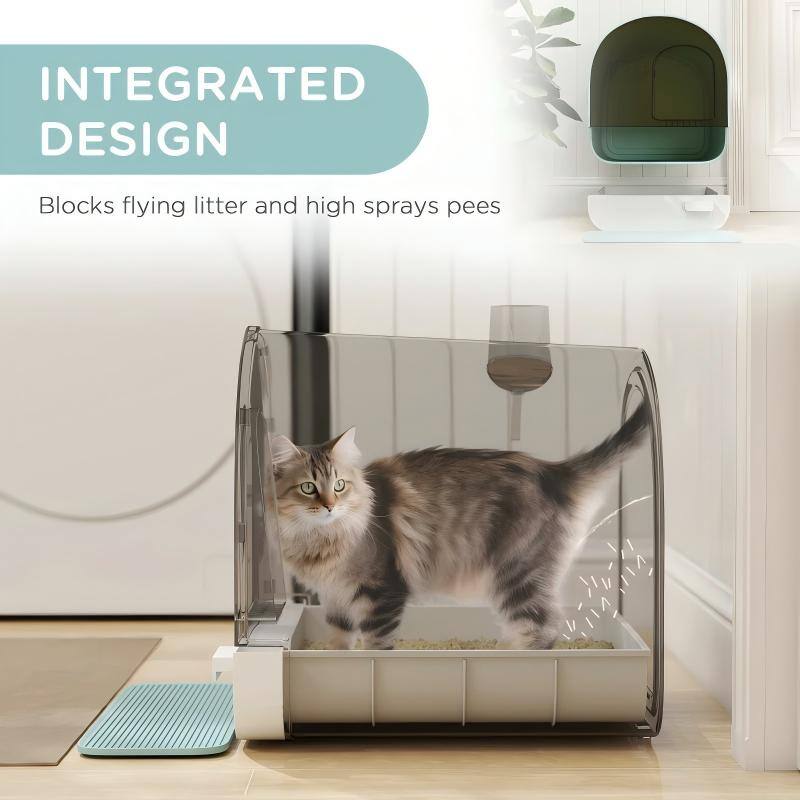 INTEGRATED DESIGN  
Blocks flying litter and high sprays pees