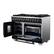 Alt View 8. Forno Appliances - Capriasca 6.58 Cu. Ft. Freestanding Dual Fuel True Convection Range with French Doors - Black.