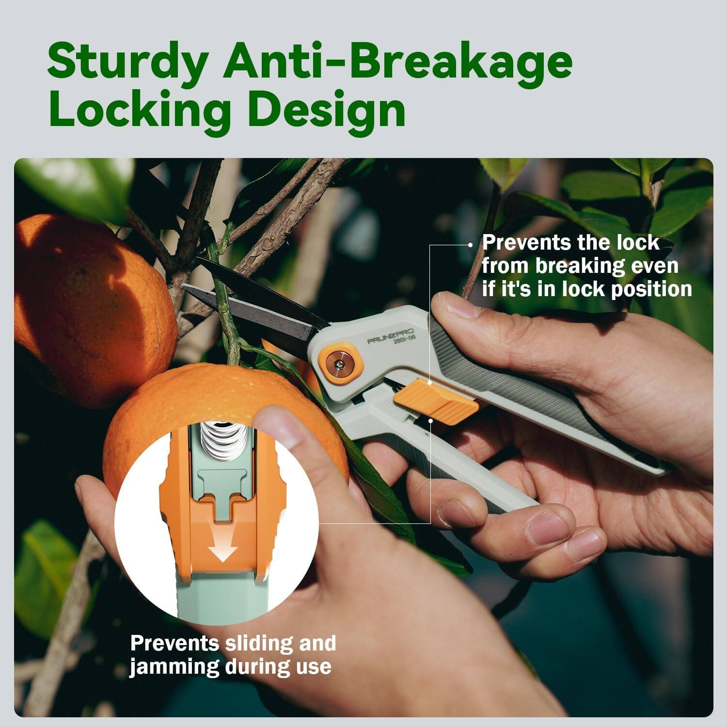 Sturdy Anti-Breakage Locking Design

- Prevents the lock from breaking even if it's in lock position
- Prevents sliding and jamming during use