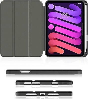 Alt View 4. SaharaCase - iPad mini A17 Pro & 6th Generation 2021 Protection Bundle, Folio Case with Tempered Glass Screen - Purple.