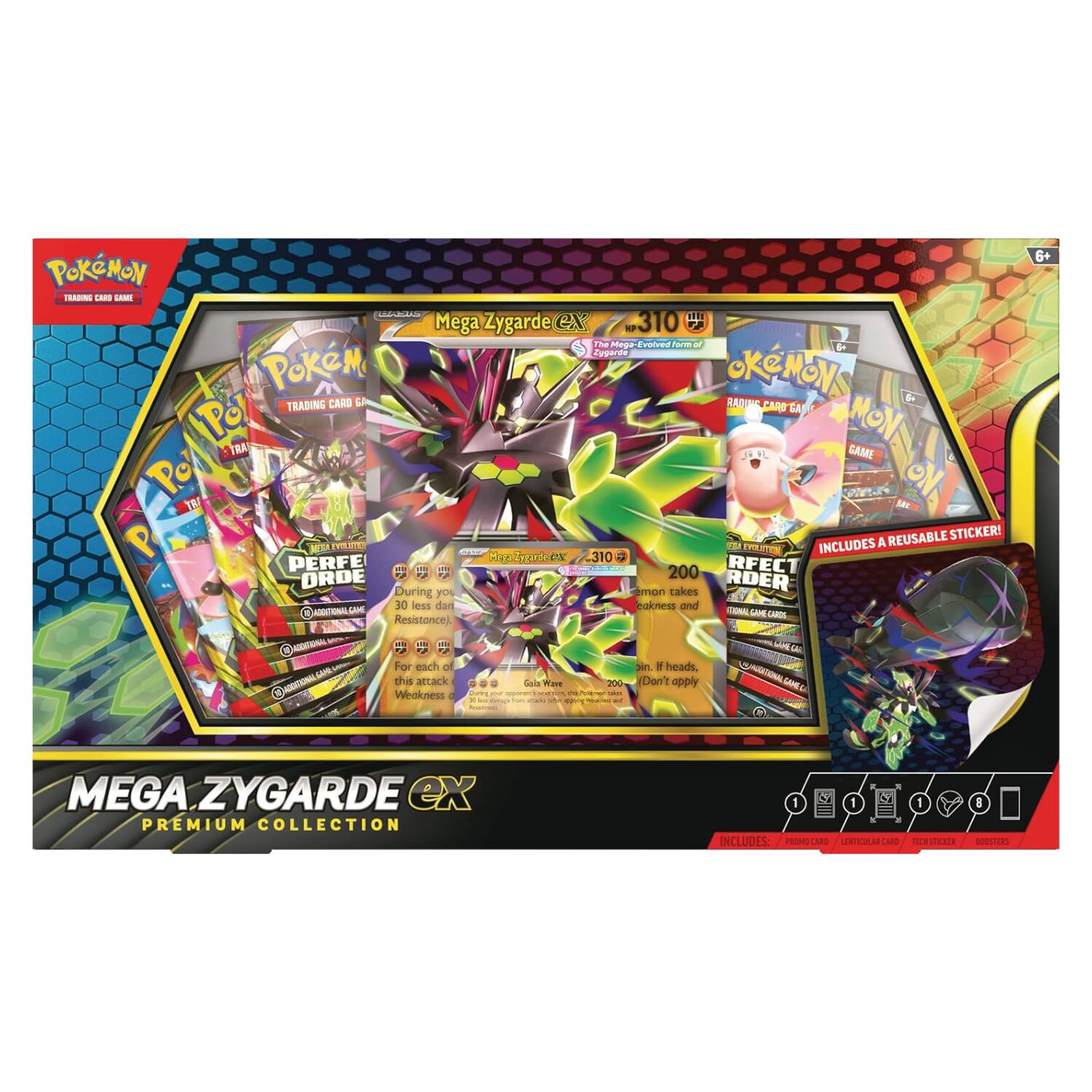Pokémon Trading Card Game: Mega Zygarde ex 310 T Mega UroV JRa Euperde Poke COKeMONS d TRADING CARD RAROME CARP TA Po AMON TRA GAME Po ON TR BAE REUSABLE STICKER! P MIT IVRL V ntintoe INCLUDES A Nue Sarde ex 310 . PERFE 12 LC 200 RFECT ORDE RDER During you Amon takes DE less dan bakness and MDATONLLA CAME - LAE CMGN Resistance) A + D Mr tar For each of in. 1 heads. un -A this attack . . e Gala Was 200 Don't opply LIE Weakness - - - - - - - - - - - - - - - - - - - - - - - - - - - - - - - - - - - - - - - - - - - - - - - - - - - - - - - - - - - - - - - - - - - - - - - - - - - - - - - - - - - - - - - - - - - - - - - - - - -
