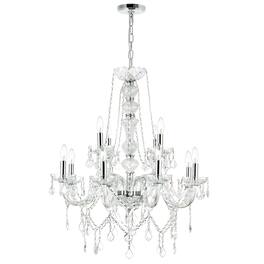 CWI Lighting - Princeton 12 Light Down Chandelier With Finish - Chrome