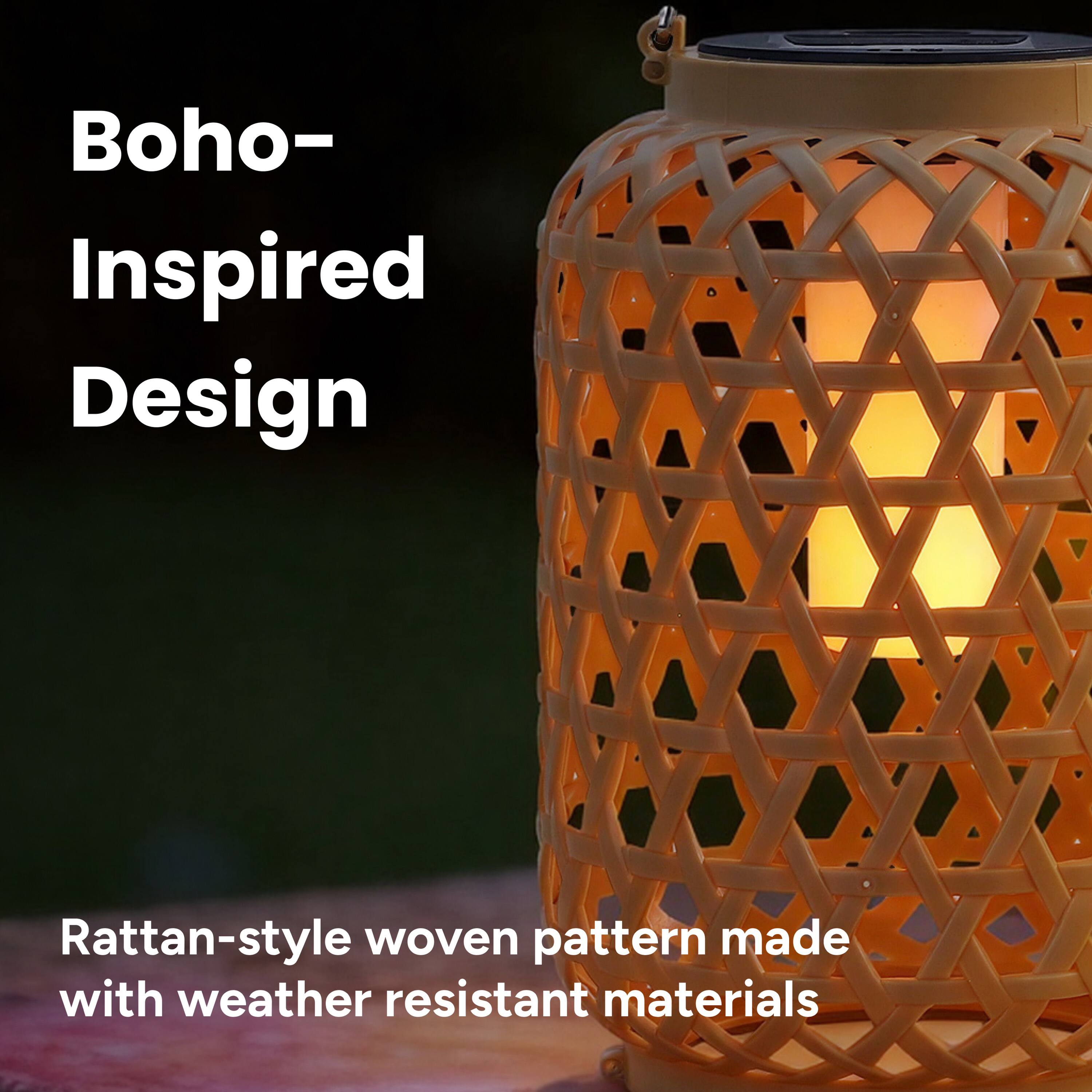 Boho-Inspired Design

Rattan-style woven pattern made with weather resistant materials