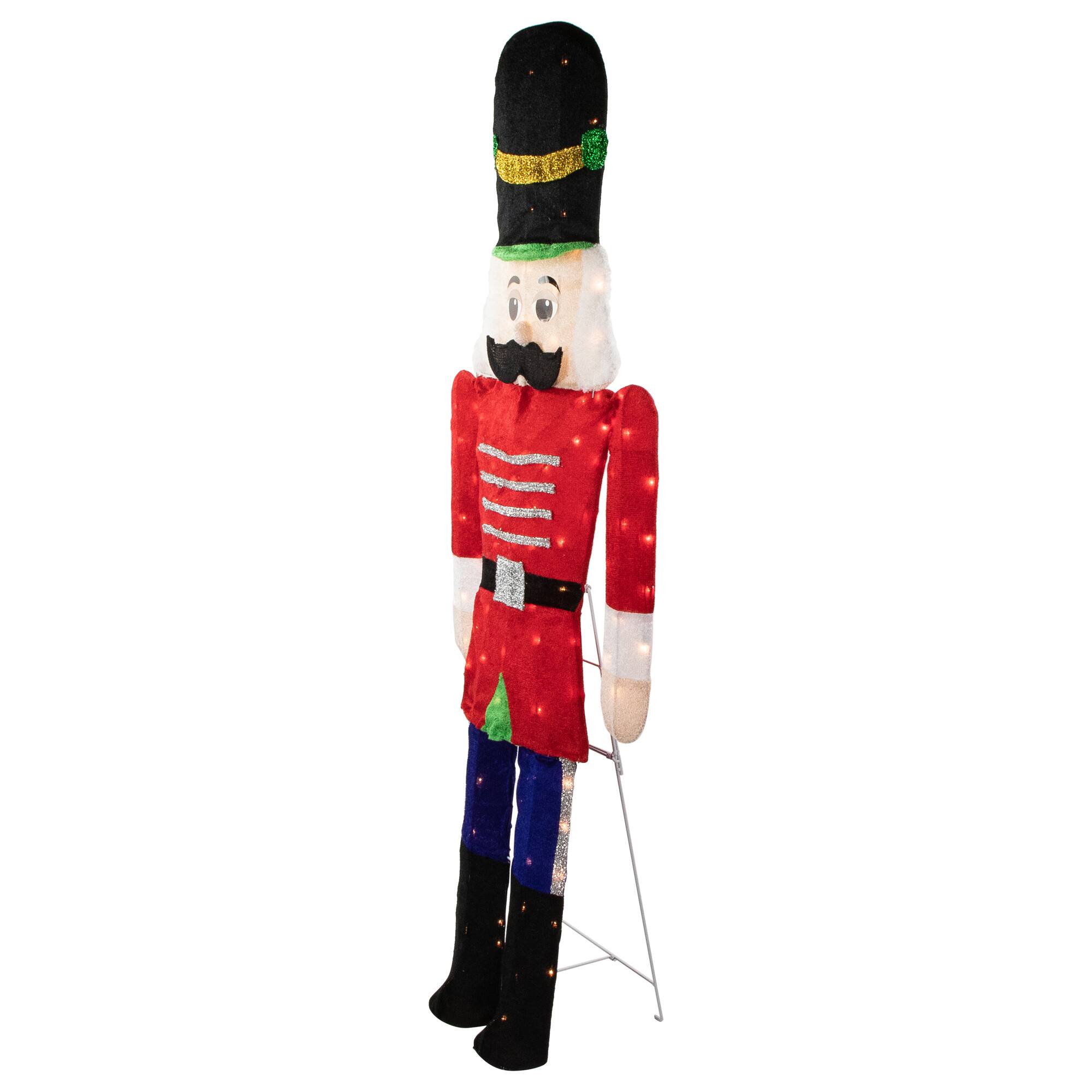 Alt View 5. Northlight - Lighted Toy Soldier Outdoor Christmas Decoration - 72" - Warm White - Red.